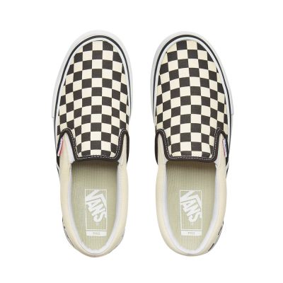 Vans Checkerboard Slip-On Pro - Kadın Kaykay Ayakkabısı (Siyah Beyaz)